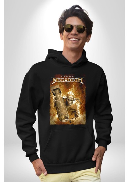 Megadeth Heavy Metal Kadın Erkek Siyah Kapüşonlu Sweatshirt Hoodie modelleri