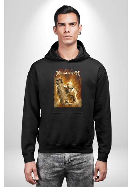 Megadeth Heavy Metal Kadın Erkek Siyah Kapüşonlu Sweatshirt Hoodie fırsatları