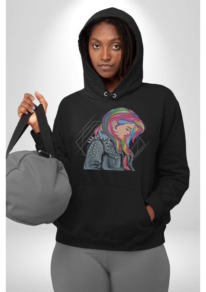 Metal Müzik Çeket Kadın Erkek Siyah Kapüşonlu Sweatshirt Hoodie fırsatları