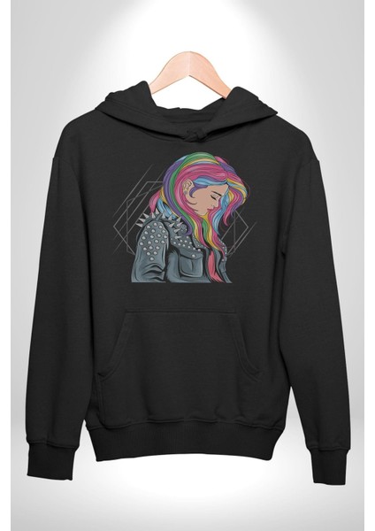Metal Müzik Çeket Kadın Erkek Siyah Kapüşonlu Sweatshirt Hoodie indirimleri