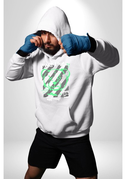 Savaşma Teddy Bear Kadın Erkek Beyaz Kapüşonlu Sweatshirt Hoodie fiyatları