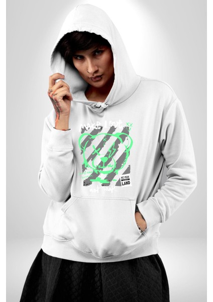 Savaşma Teddy Bear Kadın Erkek Beyaz Kapüşonlu Sweatshirt Hoodie indirimleri