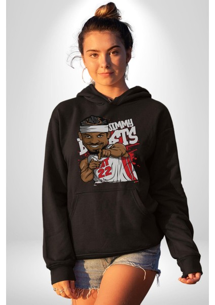 Jimmy Butler Basketbol Kadın Erkek Siyah Kapüşonlu Sweatshirt Hoodie modelleri