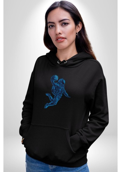 Basketbol Mars Uzay Smaçı Kadın Erkek Siyah Kapüşonlu Sweatshirt Hoodie fiyatları