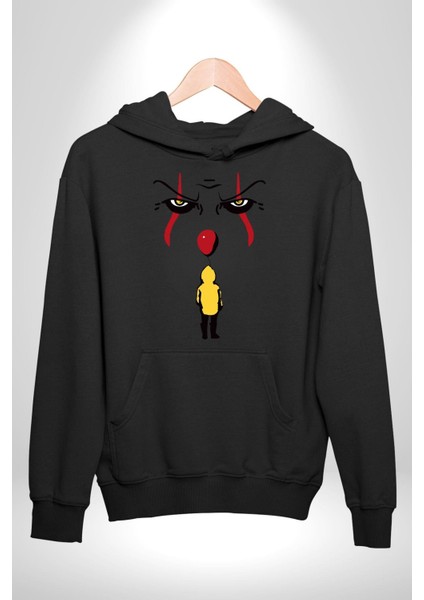 Pennywise Vs Georgie Korku Filmi Kadın Erkek Siyah Kapüşonlu Sweatshirt Hoodie fırsatları