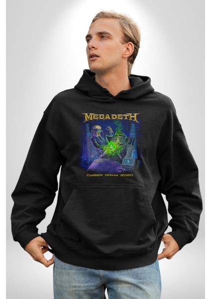 Megadeth Heavy Metal Kadın Erkek Siyah Kapüşonlu Sweatshirt Hoodie