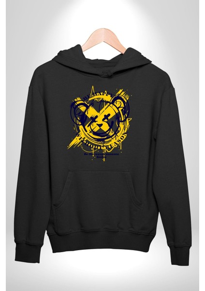 Sebep Olmadan Mutlu Ol Kadın Erkek Siyah Kapüşonlu Sweatshirt Hoodie fiyatları