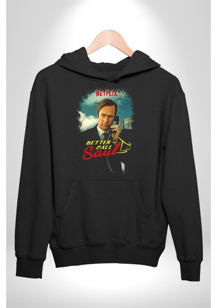 Better Call Saul Dizi Karakteri Kadın Erkek  Siyah Kapüşonlu Sweatshirt Hoodie