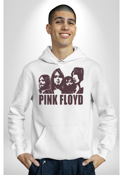Pink Floyd Kadın Erkek Beyaz Kapüşonlu Sweatshirt Hoodie modelleri