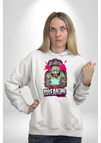 Breaking Bad Kadın Erkek Beyaz Kapüşonlu Sweatshirt Hoodie fırsatları