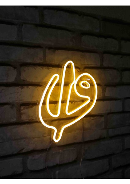Elif Vav Yazılı Neon LED 12 V Dekoratif Tasarım