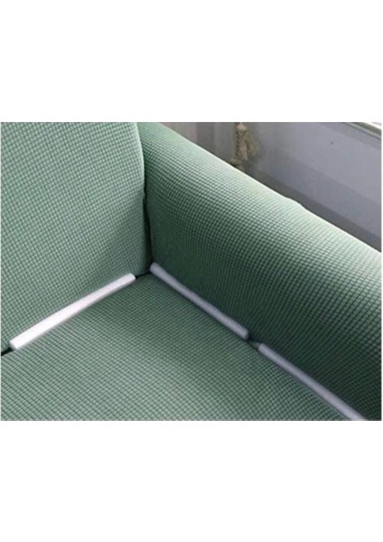 Koyu Gri 3 Kişilik Etekli Koltuk Örtüsü, Pamuk Polyester, 180x230 Çekyat Kanepe Kılıfı