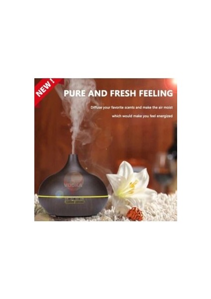 Uzaktan Kumandalı 550 ml Aroma Difüzörü Ultrasonik Hava Nemlendirici 7 Renk LED fırsatları