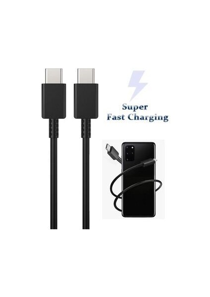 Samsung Uyumlu 25W Hızlı Type-C Usb-Şarj Kablosu Type-C To Type-C