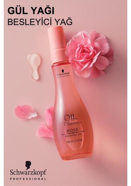 Rose Oil - Gül Yağı 100ml Ince Telli Saçları Besler | Yumuşaklık, Parlaklık, Pürüzsüzlük