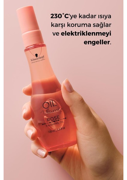Rose Oil - Gül Yağı 100ml Ince Telli Saçları Besler | Yumuşaklık, Parlaklık, Pürüzsüzlük
