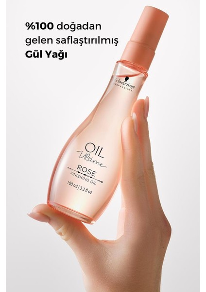 Rose Oil - Gül Yağı 100ml Ince Telli Saçları Besler | Yumuşaklık, Parlaklık, Pürüzsüzlük