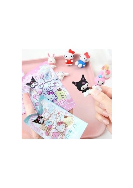 Sürpriz Kawaii Sanrio Silgi Figür Oyuncakları Hello Kitty - Kuromi - My Melody - 4 cm - ( 2 Adet )