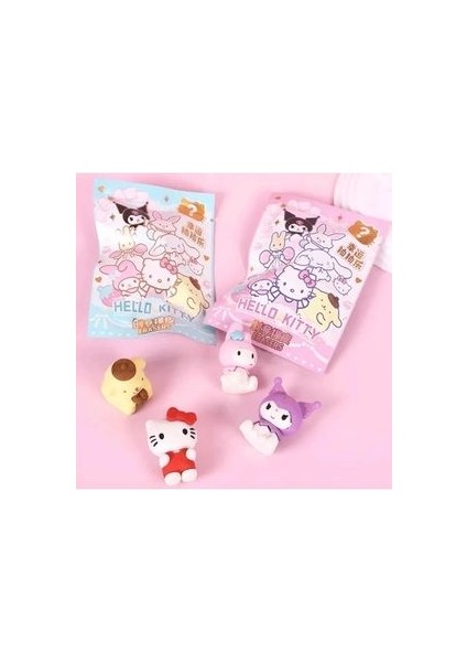Sürpriz Kawaii Sanrio Silgi Figür Oyuncakları Hello Kitty - Kuromi - My Melody - 4 cm - ( 2 Adet ) fırsatları