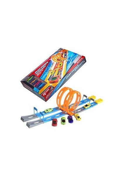 Fırlatma Rampalı Akrobasi Yarış Yol Pisti Oyuncak Araba Atlayış Pisti 4 Arabalı (Kalemlik Hediyeli) modelleri