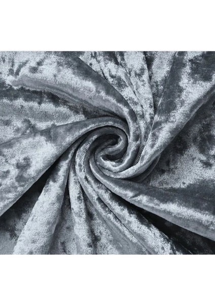 Kadife 3'lü Lastikli Kanepe ve Koltuk Kılıfı Takımı, Antrasit, Gri, 180x230 cm