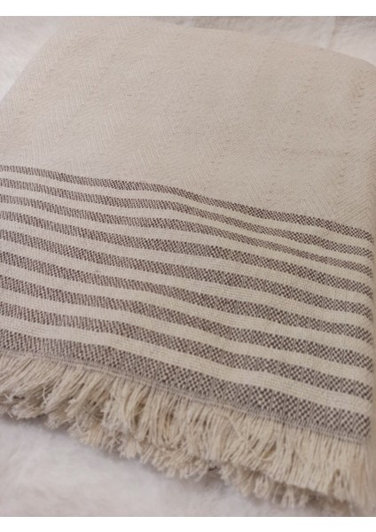 Pamuklu kanepe şalı 170x300 kahve krem şık koruyucu koltuk örtüsü fiyatları