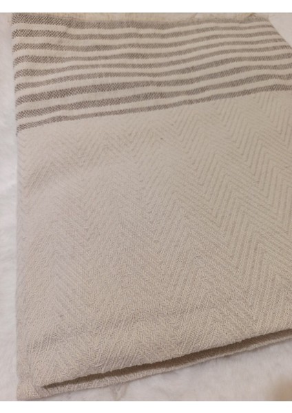 Pamuklu kanepe şalı 170x300 kahve krem şık koruyucu koltuk örtüsü modelleri