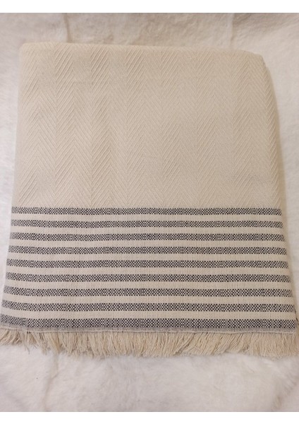 Pamuklu kanepe örtüsü, 170x300, krem gri, şık ve koruyucu koltuk örtüsü