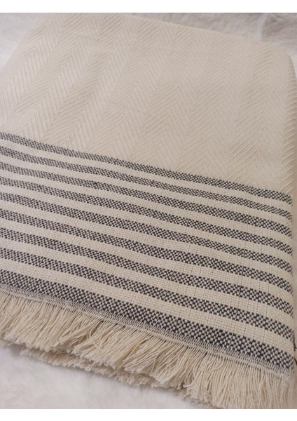 Pamuklu koltuk şalı 170x220 cm, bej renk, şık ve koruyucu, Buldan bezi, rahat kullanım fiyatları