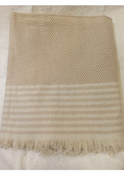 Pamuklu kanepe örtüsü, 170x220 cm, rahat ve şık kahverengi tasarım