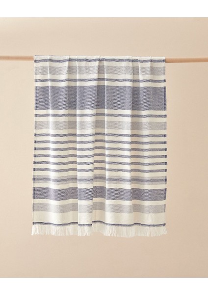 Gri Renkli Modern Koltuk Şalı, Ev Dekorasyonuna Şıklık Katıyor, Pamuk Polyester 130x170