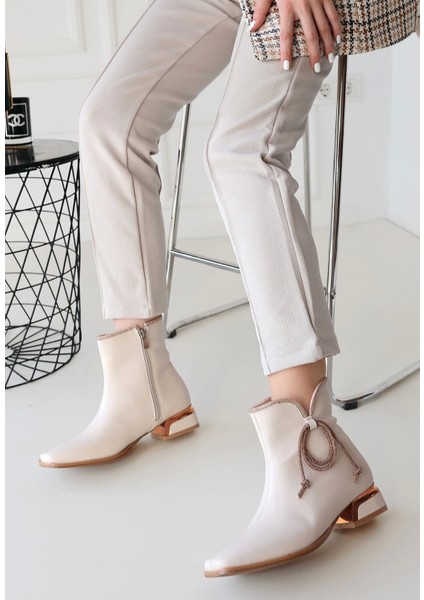 Melina Bej Cilt Topuklu Bot modelleri