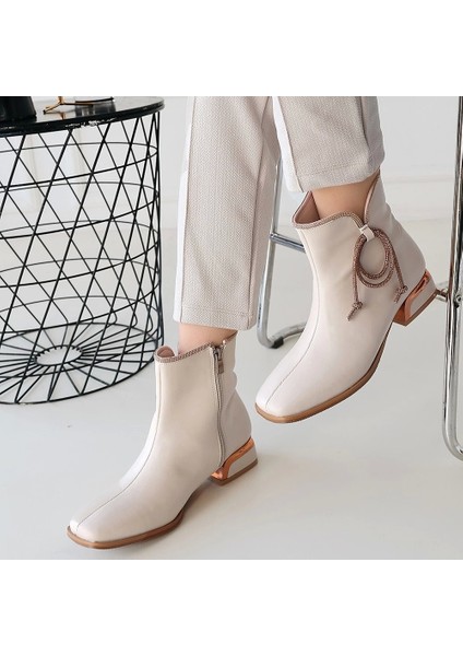 Melina Bej Cilt Topuklu Bot fırsatları