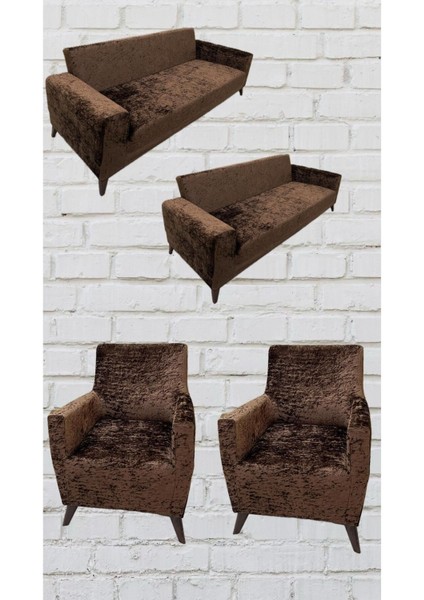 Kadife Giydirme Koltuk Örtüsü, 155x220, Kahverengi, Parlak ve Şık Tasarım