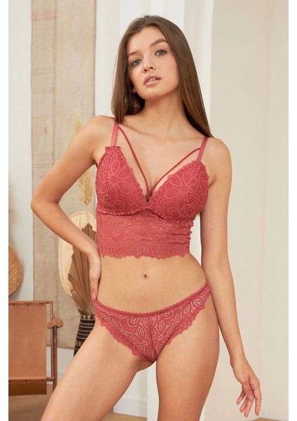 Destekli Bralet Sütyen Takım Rose - 15003.1364.