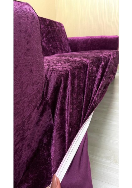 Kadife Koltuk Örtüsü, Fuşya, 180x220, Şık ve Rahat Tasarım