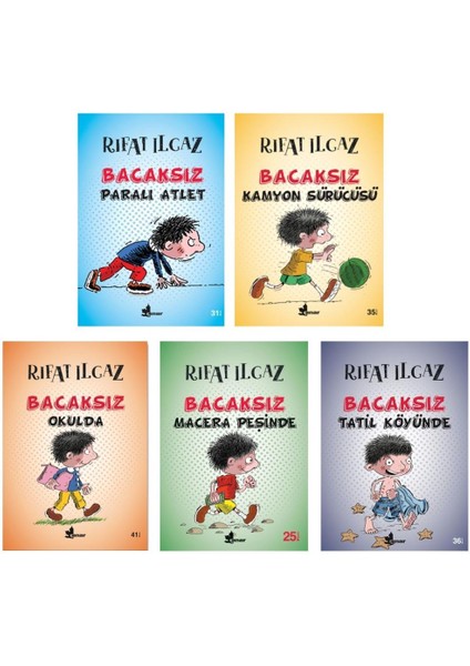 Bacaksız: Paralı Atlet - Bacaksız: Kamyon Sürücüsü - Bacaksız: Okulda - Bacaksız: Macera Peşinde - Bacaksız: Tatil Köyünde - 5 Kitap - Rıfat Ilgaz