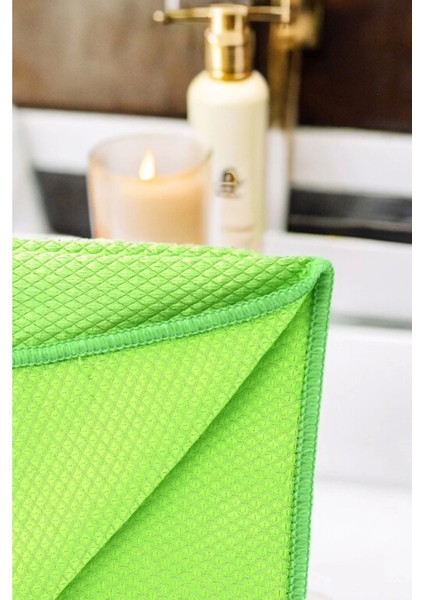 Baklava Desen Mikrofiber Bez Yeşil Renk 1 Adet fiyatları