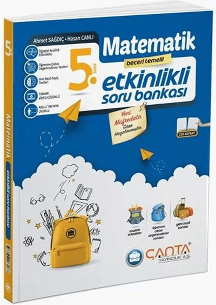 Çanta Yayınları 2025 5. Sınıf Matematik Etkinlikli Kazanım Soru Bankası