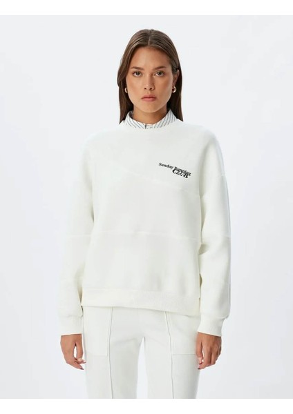 Kadın Sweatshirt Beyaz 5WAK10108EK