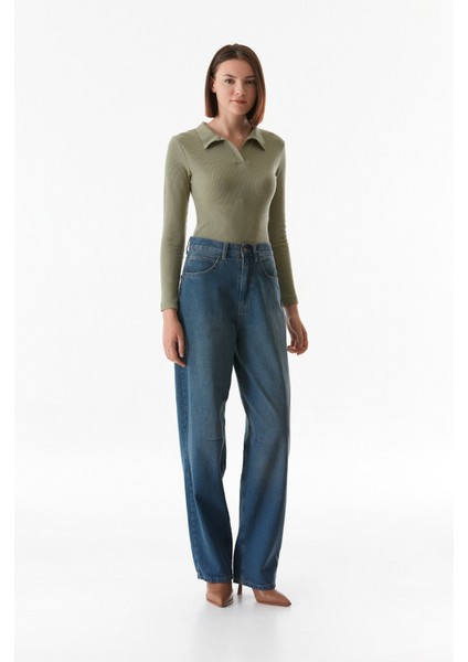 Fermuarlı Beli Tokalı Palazzo Jean indirimleri