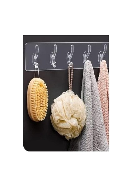 HOME (2 Adet) Baysa 5'li Askı Şeffaf Kendinden Yapışkanlı fiyatları