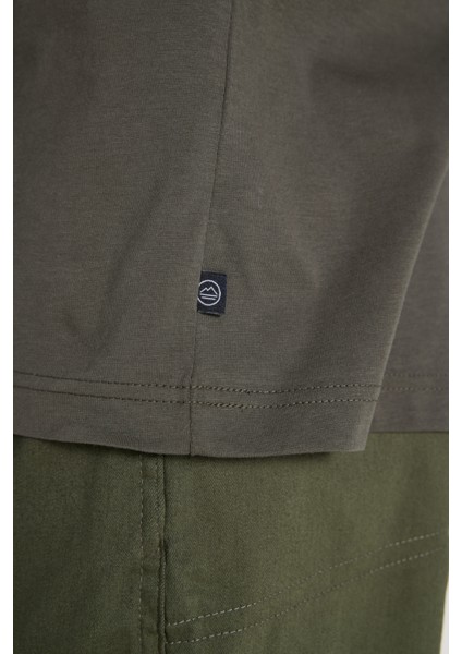 All Terrain Gear Regular Fit Normal Kesim Bisiklet Yaka %100 Pamuk Haki Tişört fırsatları