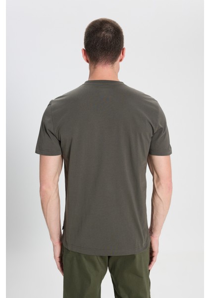 All Terrain Gear Regular Fit Normal Kesim Bisiklet Yaka %100 Pamuk Haki Tişört indirimleri