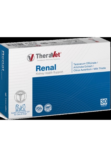 Renal Kediler ve Köpekler Için 30 Tablet SKT2026