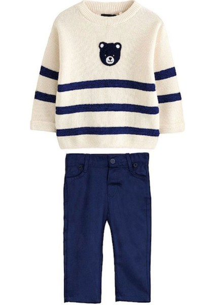 Blue Bear Triko Pantolonlu Erkek çocuk takım - Krem fiyatları