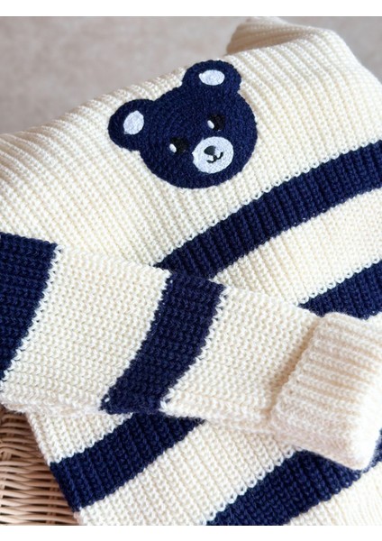 Blue Bear Triko Pantolonlu Erkek çocuk takım - Krem indirimleri