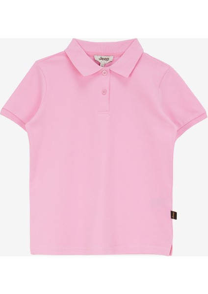 Düz Pembe Kadın Polo T-Shirt J4WG-TST7504