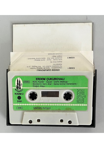 Erdem Çukurovalı Minareci 3191 Alman Baskı Kaset (Orjinal Minareci 3191 Alman Dönem Baskı Kaset) fiyatları