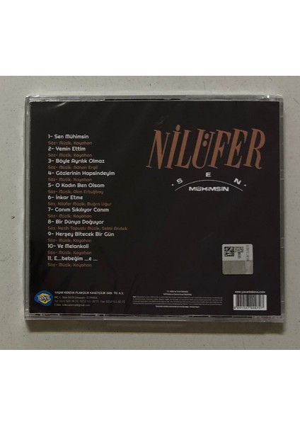 Nilüfer Sen Mühimsin CD (Jelatininde 2016 Baskı Sıfır Cd)